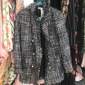 Chanel inspired tweed blazer style jacket